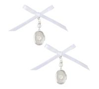 SUPERFINDINGS 2 Pcs Bowknot Bouquet Photo Locket Charms Brass Locket Pendant Decorations with Acrylic Imitated Pearl Beads and Satin Ribbon Silver Oval Rial Angel Photo Pendants