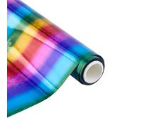 SUPERFINDINGS 2 Rolls Total 16m Hot Foil Transfer Roll Hot Foil Stamping Paper 19.3cm Width Rainbow Hot Foil Heat Transfer Foil Papers for Scrapbooking Card Making