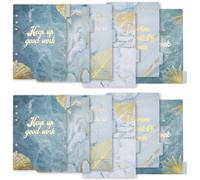 SUPERFINDINGS 2 Set A5 Index Divider 6 Ring Binders Divider Marble 6-Tab Dividers 8.27x5.91Inch/21x15cm Gray Plastic Binder Dividers for Notebook Loose Leaf Binders Travel Diary Journal Planner