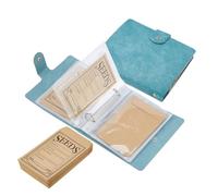 SUPERFINDINGS 2 Sets Dark Turquoise Seed Storage Organizer 2PCS Seed Storage Binder with 100PCS Resealable Pockets 5.78x5.51 Beads Organizer Book for Seeds Sorting