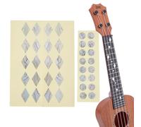 SUPERFINDINGS 2 Sheets Guitar Fretboard Stickers Dot Diamond DIY Guitar Neck Fretboard Stickers Paper Self-Adhesive Decals for DIY Bass Acoustic Electric Guitar Scrapbook Decorations