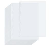 SUPERFINDINGS 20 Pack Clear Cover Sheets 39.37 Mil Pre-Punched Binding Covers 30x21.5cm/11.81x8.46inch A4 Plastic Page Protector with 30Hole Report Covers