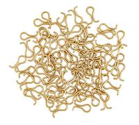 SUPERFINDINGS 200Pcs Brass Fishing Sinker Eyes Eyelets DIY Fishing Lures Eyelets for Weight Pouring Fishing Loops Eyes Swivels Fishing Tackle Accessories