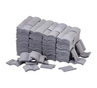SUPERFINDINGS 200Pcs Mini Roof Tiles Dollhouse Shingles Grey Polymer Clay Miniature Tiles Dollhouse Building Supply for DIY Crafts Project Shed Kitchen Garden Roofing,17x20x4mm