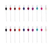 SUPERFINDINGS 20Pcs 10 Colors Skull Dyed Synthetic Turquoise Dressmaking Pin Acrylic Imitation Pearl Head Pins Sewing Pins for Quilting Fabric Jewellery Crafts