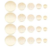SUPERFINDINGS 20Pcs 5 Size Brass Pendants Charms Real 24K Gold Plated Blank Charms Flat Round Blank Stamping Tag Pendants for Bracelet Necklace Jewelry DIY Craft Making，Hole:1.2-1.6mm