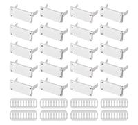 SUPERFINDINGS 20PCS Alloy Labels Rectangle Blank Stamping Tags 2.5x1.25cm Rectangle Blank Name Labels Handmade Logo Label with Shim for DIY Sewing Crafts Accessories Purses Bags Shoes,Platinum