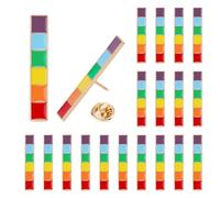 SUPERFINDINGS 20PCS Rainbow Brooch Pins Pride Pins LGBT Lapel Pin Alloy Enamel Lapel Pin Metal Brooches for Clothes Backpack Hats LGBT Gifts, 3.4x0.6cm