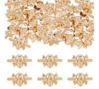 SUPERFINDINGS 20Pcs Skull Prong Studs Alloy Skull Clasp Ghost Brads Decorative Studs, for Bag Belt Jacket Hat Leathercraft Replacement Accessories(Golden), 11.5x22x7mm