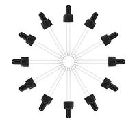 SUPERFINDINGS 24pcs Glass Droppers 50ml Straight Tip Glass Essential Oils Dropper Bottles