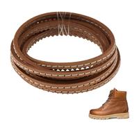 SUPERFINDINGS 2m Leather Shoe Welt Cord 7.5mm Width Shoe Sole Edge Welt Strip Accessories Camel Color Shoe Welt for Boots Shoe Making Repair Replacement