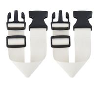 SUPERFINDINGS 2Pcs Fanny Pack Extender 9.4-13.4 Inch Nylon Belt Bag Extension Strap 1.8 Inch Wide Adjustable Belt Bag Strap Extension for Everywhere Waist Pack Outdoor Travel Purse Making, White