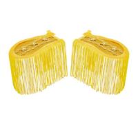 SUPERFINDINGS 2PCS Fringe Epaulettes Tassel Epaulettes Shoulder Punk Shoulder Epaulette Gold Fringe Shoulder Pads with Pins for Costume Accessories