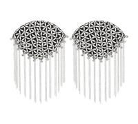 SUPERFINDINGS 2PCS Tassel Shoulder Silver Shoulder Brooch Pin Epaulette Shoulders Retro Rhinestone Shoulder Badges Punk Epaulettes Detachable Tassel Epaulettes
