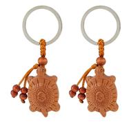 SUPERFINDINGS 2PCS Turtle Keychains Feng Shui keychain Good Luck Keychains Lucky Keyrings Cute Animals Key Ring Good Luck Pendants Decor for Car Keys Bag Purse, 9cm