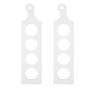 SUPERFINDINGS 2Pcs Wine Flight Router Template Transparent Acrylic Templates Clear Flight Paddle Template Woodworking Router Template for Beer Whiskey Glasses 36.8x8.9cm