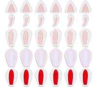 SUPERFINDINGS 30 Pcs 5 Styles Plush Mini Bunny Ears Easter Rabbit Ear Headwear Diy Accessories Polyester Cotton For Hair Clips Jewelry Crafts Party Decor Assorted Colors