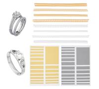SUPERFINDINGS 36Pcs 10 Styles Ring Size Adjuster Spiral Ring Spacer Ring Size Adjuster Sticker Invisible Ring Guards Make Ring Smaller Tool Resin Jewelry Set