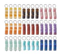 SUPERFINDINGS 36pcs 9 Styles Natural Gemstone Charm Crystal Pendants Bulk Column Colorful Gemstone Pendants for Jewelry Making