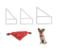 SUPERFINDINGS 3Pcs Dog Bandana Sewing Template Set 3 Size Triangle Template Sewing Quilting Stencil Aluminium Cutting Ruler Set for DIY Craft Dog Bib