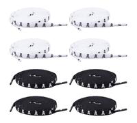 SUPERFINDINGS 4 Pairs 2 Colors Flat Printed Shoelaces Cool Replacement Athletic Shoelaces Polyester Skull Print Shoe Lace for Sports Shoes Boots Sneakers Skates,Length: 120cm/47 Inch