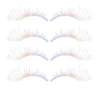SUPERFINDINGS 4 Pairs PET Eyelash Car Stickers Car Eyebrow Stickers Waterproof Self Adhesive Eyelash Decals Auto DIY Body Decals for Car Headlight Decoration 117x264x0.1mm