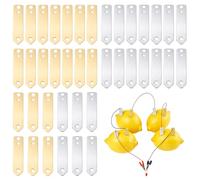 SUPERFINDINGS 40Pcs Copper Zinc Electrode Strips Brass and Zinc Anode Strips Science Experiment Electrode Strips with Pre-Drilled Holes for DIY Electroplating Projects Home Schools Learning