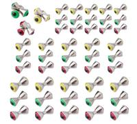 SUPERFINDINGS 45Pcs 3Colors Dumbbell Eyes Fly Tying Realistic Fly tying Materials Lure Jig Double Pupil Brass Dumbbell Eyes for Streamers Bass Bugs Bonefish Baitfish Flies