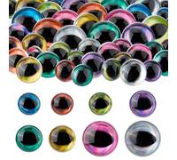 SUPERFINDINGS 48Pcs 3 Sizes 15/18/24mm Plastic Safety Eyes Stuffed Animal Eyes for Crochet Craft Doll Eyes with Washers for DIY Crafts Stuffed Animals Doll Puppet Plush