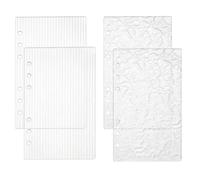 SUPERFINDINGS 4Pcs 2 Styles Clear Acrylic Binders A6 Planner Budget Binder Loose Leaf Folders Folders Refillable 6 Ring Travel Planner Notebook Shell for Journals Planners