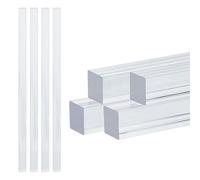 SUPERFINDINGS 4Pcs Acrylic Square Rod 248x10x10mm Clear Square Stick Dowel Rods Assortment Kit Solid Bar DIY Model Material for Model Making DIY Lighting Fixture Handicraft