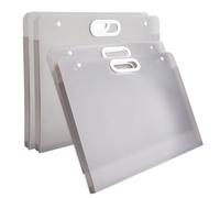 SUPERFINDINGS 4Pcs Art Portfolio Bag 35.2x43.6cm Plastic Portfolio Folder Expandable Gusset Waterproof Poster Storage Case with Reinforced Handle for Drawing Sketch Photography Painting