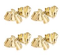 SUPERFINDINGS 4Pcs Gold Brooch Pin Set Alloy Lapel Pins Geometric Vintage Lapel Pin Irregular Statement Brooches Corsage Badges for Women Suit Dress Wedding Party Jewelry