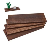 SUPERFINDINGS 4Pcs Multifunction Unfinished Wood 15cm Rectangle Hanging Wood Sign Coconut Brown Blank Wooden Slices Engraving Blanks Hardwood Planks for Signs Wall Arts DIY Crafts Coasters