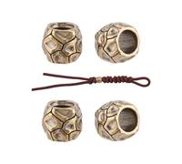 SUPERFINDINGS 4Pcs Turtle Shell Carved Lanyard Bead Brass Retro European Beads 21.5x11mm EDC Charm Bead Antique Bronze Large Hole Beads for Keychain Bracelet Necklace Accessories,Hole: 6.5mm