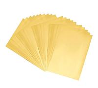 SUPERFINDINGS 50 Sheets Toner Reactive Foil 11.42x7.3in Rectangle Metallic Transfer Foil Paper Sheet Golden for Laser Printer+Laminator DIY Craft Embossing Scrapbooking Cards