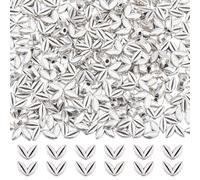 SUPERFINDINGS 500Pcs Leaf Spacer Beads Alloy Small Leaves Bead with Hole Antique Silver Tiny Loose Charm Beads for Jewelry Making Bracelets Necklaces DIY Crafting Hole:1.2mm