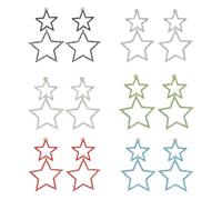 SUPERFINDINGS 6 Pairs Star Drop Earrings Rhinestone Star Dangle Earrings Crystal Star Earrings Sparkle Star Earrings Dainty Fashion Earrings Party Jewelry for Women
