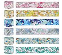 SUPERFINDINGS 6 Rolls Patterned Polyester Webbing Belt 1.49inch Vintage Jacquard Ribbon Trim Colorful Webbing Straps Boho Persian Tape for Seatbelt Bags,2yards/roll