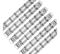 SUPERFINDINGS 6 Sets 6-Hole A7 Ring Binder Mechanisms Replacement Kit Stainless Steel 6 Ring Loose Leaf Book Binder Hinged Clamp with Screws Nuts for Binder Planners 139x15x17mm