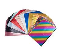 SUPERFINDINGS 60 Sheets Toner Reactive Foil 10 Colors A4 Transfer Foil Paper Sheet for Laser Printer+Laminator Metallic DIY Craft Embossing Scrapbooking Cards Making 11.4x7.3inch