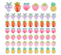 SUPERFINDINGS 60Pcs 6 Styles Fruit Push Pins Creative Pushpins Fruit Theme Thumbtack Resin Cork Board Tacks Bulletin Board Tacks Thumb Tack Decorative for Photo Wall Feature Wall Whiteboard