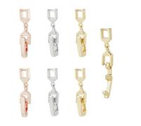 SUPERFINDINGS 6Pcs 3 Colors Barss Fold Over Clasps Necklace Bracelet Extenders Foldover Extension Clasp for Jewelry Making Necklaces Bracelets DIY Crafts Repair, 2.3cm/0.91inch
