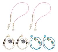 SUPERFINDINGS 6Pcs 3 Style Moon Star Beaded Bookmark Book Lover Crystal Bead Chain Page Marks Butterfly Aesthetic Beaded Book Marks Fantasy Acotar Bookmark for Bookish Books Lovers Gifts