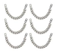 SUPERFINDINGS 6Pcs Coat Hanging Chains 9.5cm Length Brass Chain Clothes Accessories Coat Loops Hanging Chain Platinum Sew On Loops for Clothes Decorative Accessories