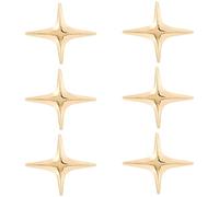SUPERFINDINGS 6Pcs Gold Star Brooch Pin Cross Star Lapel Brooch Pin Four-pointed Stars Brooches Alloy Fashion Simple Broochpin Lucky Pin Broochpin for Hat Collar Scarves Dress Jackets Backpacks