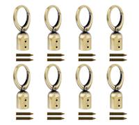 SUPERFINDINGS 8 Sets Leather Cord Ends Alloy Large Tassel Caps with Snap Hook Barrel Beads Terminators Golden Clasps for Tassel Jewelry Making Bag Strap DIY, Hole: 14.5mm