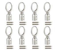 SUPERFINDINGS 8 Sets Leather Cord Ends Alloy Large Tassel Caps with Snap Hook Barrel Beads Terminators Platinum Clasps for Tassel Jewelry Making Bag Strap DIY, Hole: 14.5mm