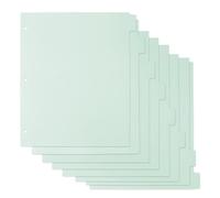 SUPERFINDINGS 8Pcs Plastic Binder Dividers Notebook Index Divider 1 Index Tabs for 3 Ring Binders Durable Indexs Page Divider for School Office Home Journal Planner Notebook Travel Diary,Green