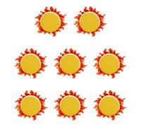 SUPERFINDINGS 8PCS Sun Applique Patch Sunshine Logo Cartoon Patches Sun Iron on Patches Sew on Patches for Wikineon Mini Sun Embroidered Patches, 7.5x7.5cm